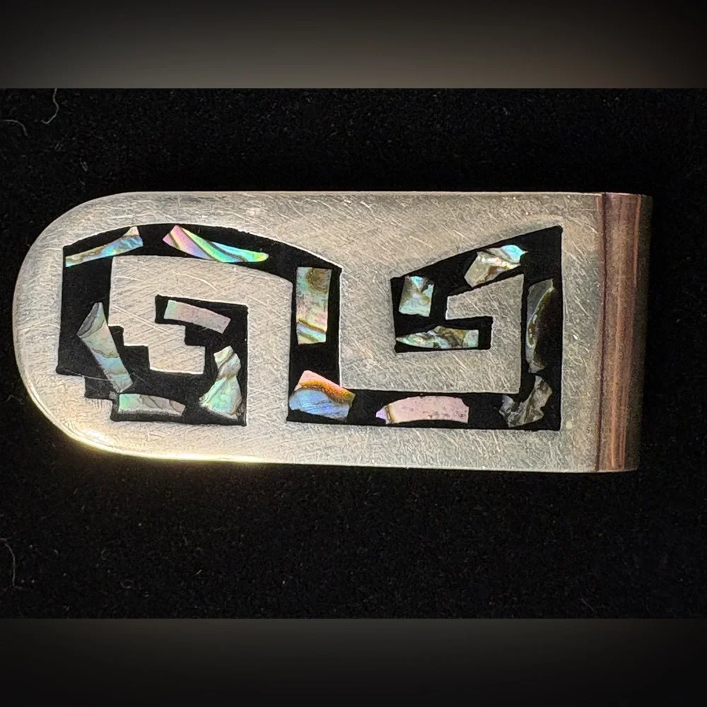 Sterling Silver with Abalone Money Clip